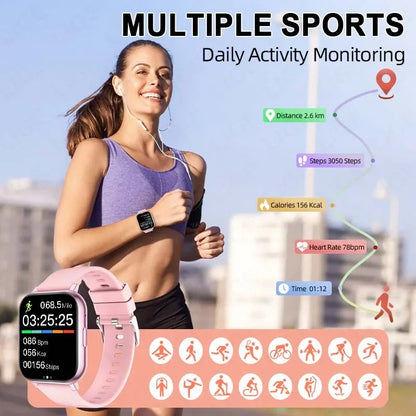 LIGE 2026 New Health Monitor 1.83" HD Screen Fitness SmartWatch Call Reminder Bluetooth Call Waterproof Smart watch Men Women