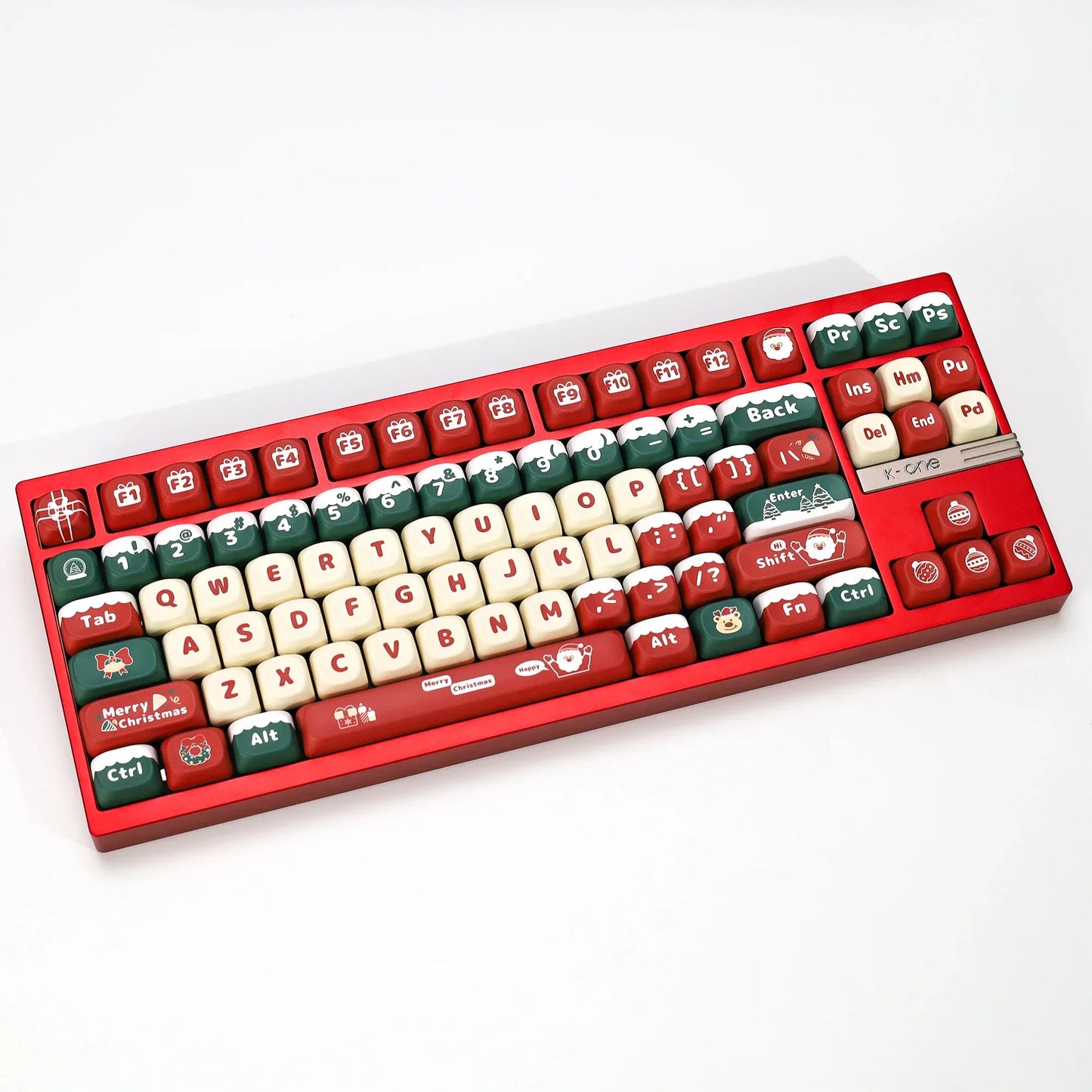 KBDiy Christmas Carnival Keycap Gift KOA Profile Sublimation PBT ISO Keycaps For 60 Wooting Magnetic Mechanical Keyboard Gaming