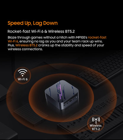 【Brand+】Blackview MP100 NEW Mini PC AMD R7 5700U/5825U  Windows 11 8-Core 16-thread 16GB DDR4 512GB/1TB SSD WiFi 6 Mini