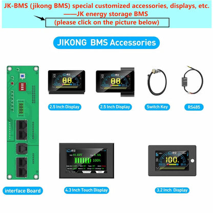 Jikong JK BMS 3s 4s 5s 6s 7s 8s 100A 200A 300A Smart Lifepo4 Li-ion Active Balance Lithium 12V 24v With RS485 CAN Bluetooth Heat