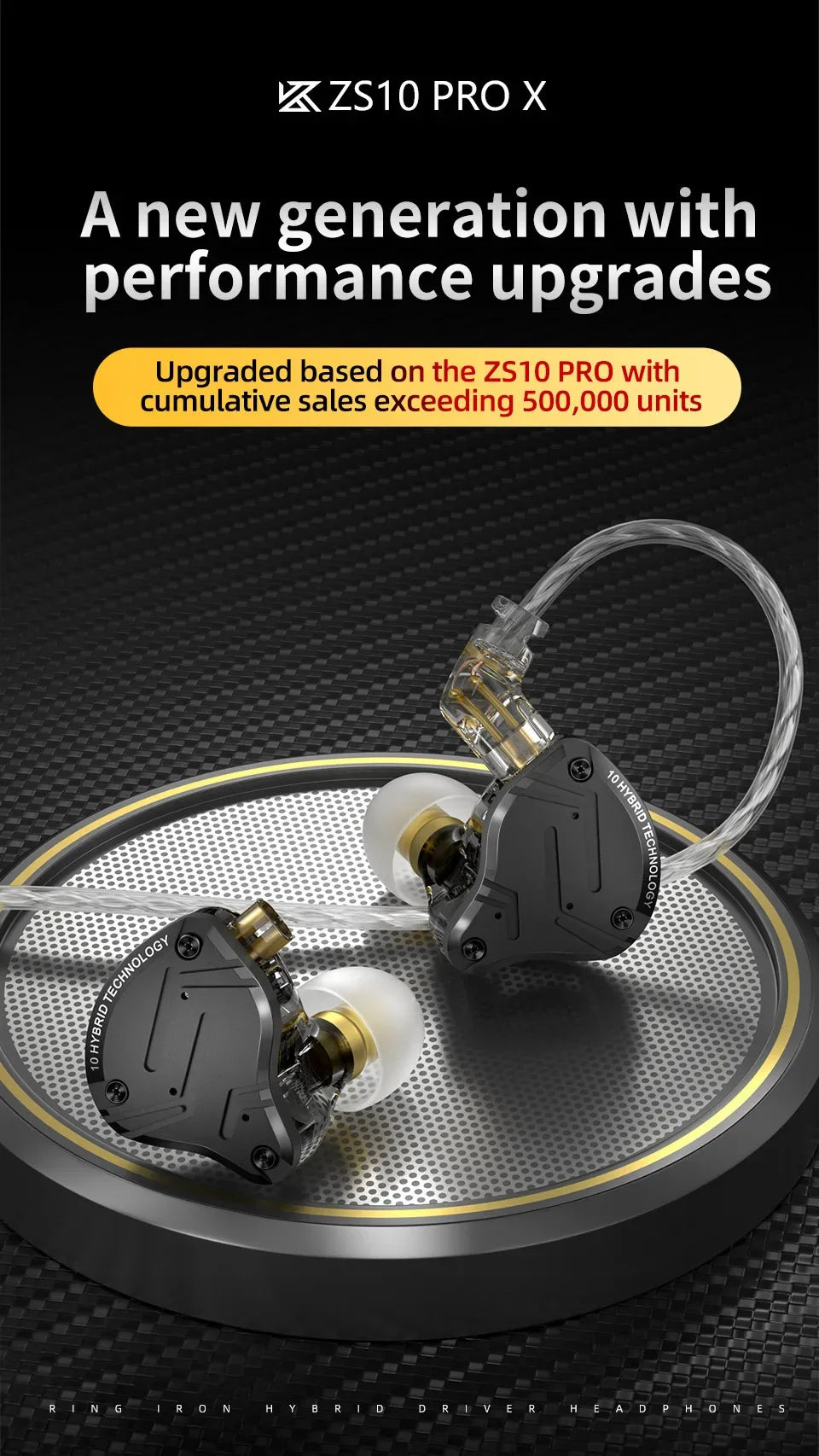 KZ ZS10 Pro X Wired Earphones HIFI Stereo Bass Muisc Sport Headphones Monitor Stage Live Metal Earbuds Gaming Headset PK ZSN PRO