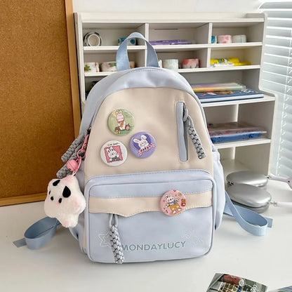 Cute Japanese Style Backpack Nylon Multi-function School Bag Large Capacity Handbag Student
