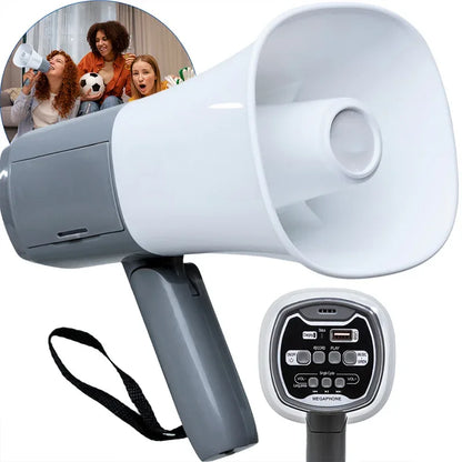 Megaphone Speaker Foldable Handle Portable Bullhorn For Selling Promotions Safe Drills Cheerleading Fans Coaches Outdoor Sports