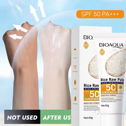 Facial Sunscreen Cream SPF 50+ Body Protector Solar Lotion Long-Lasting Non-Greasy Prevent Sunburn UV Protection Sun Sunblock