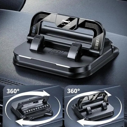 360° Rotatable Universal Car Phone Holder with Number Plate Dashboard Mount Easy Install Vehicle Mobile Phone Holder Practical
