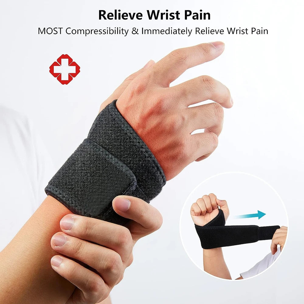 1Pcs Adjustable Wrist Support Brace Wrist Wraps for Men Women,WristBands Compression Straps Sleeve for Fitness,Sprains,Arthritis