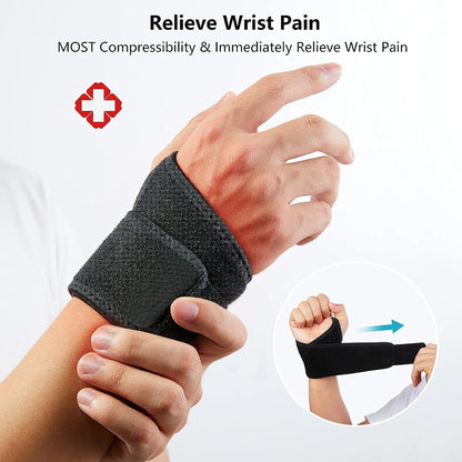1Pcs Adjustable Wrist Support Brace Wrist Wraps for Men Women,WristBands Compression Straps Sleeve for Fitness,Sprains,Arthritis
