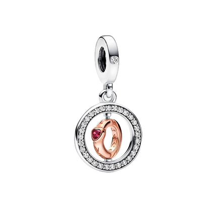 The New 925 Sterling Silver Charm Mother's Day Queen Crown Gift Box Fits Women Jewelry With Original Bracelet Accessories