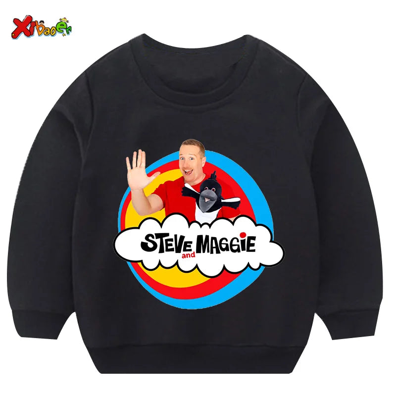 Kids Sweatshirts Steve Maggie Ouctifs Boys Hoodies Sweatshirt Clothing Boy Girl Casual T Shirt Children Pullover Clothes Fashion