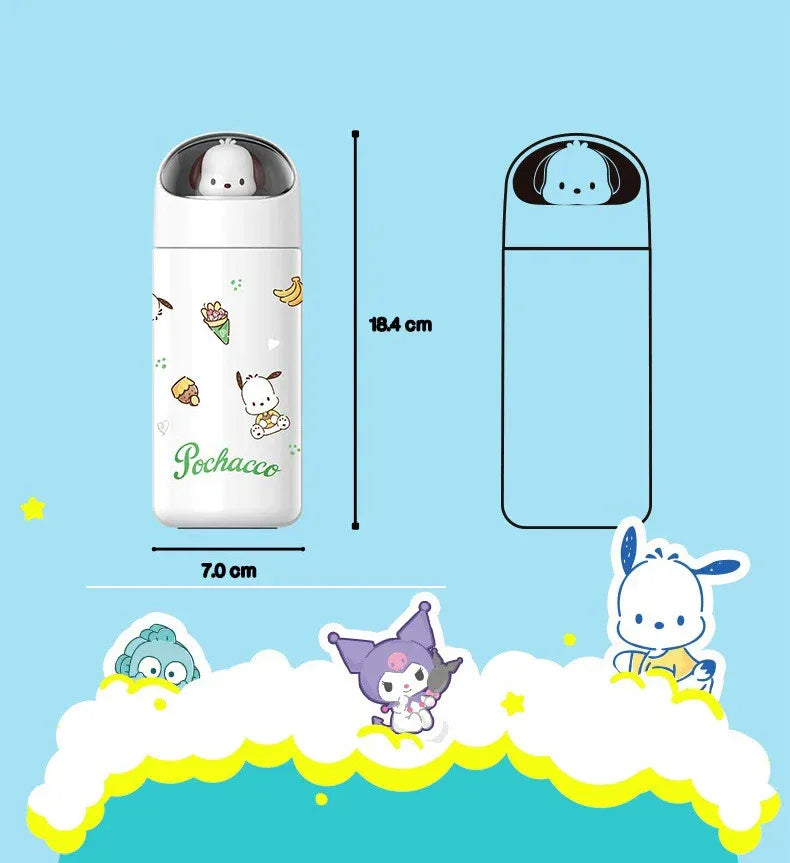 350MLStainless Steel Thermos Cups Student Kids Anime Cartoon Vacuum Flask Cute kitten/Dog/Bear Insulated Water Bottles Tumbler