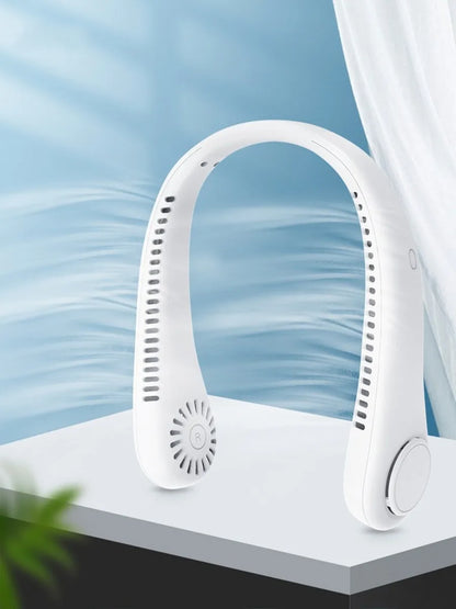 Fan Long Battery Neck Portable No Bladeless Hanging Neck Rechargeable Air Cooler 3 Speed Mini Summer Sport Fan 1200mAh