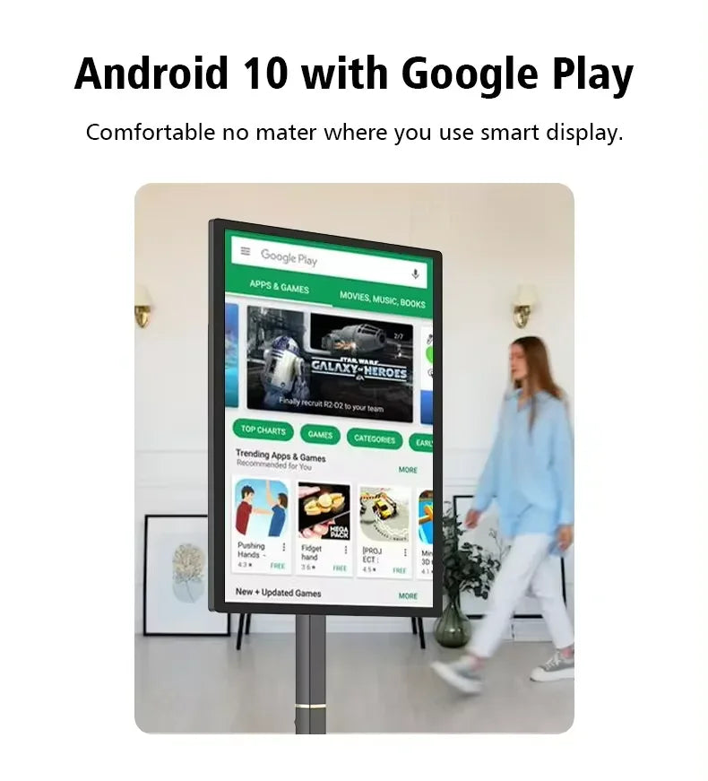 Interactive 21.5 27 Inch Smart Television in Cell Touch LCD Screen 2K Panel Rotating TV with Android 13