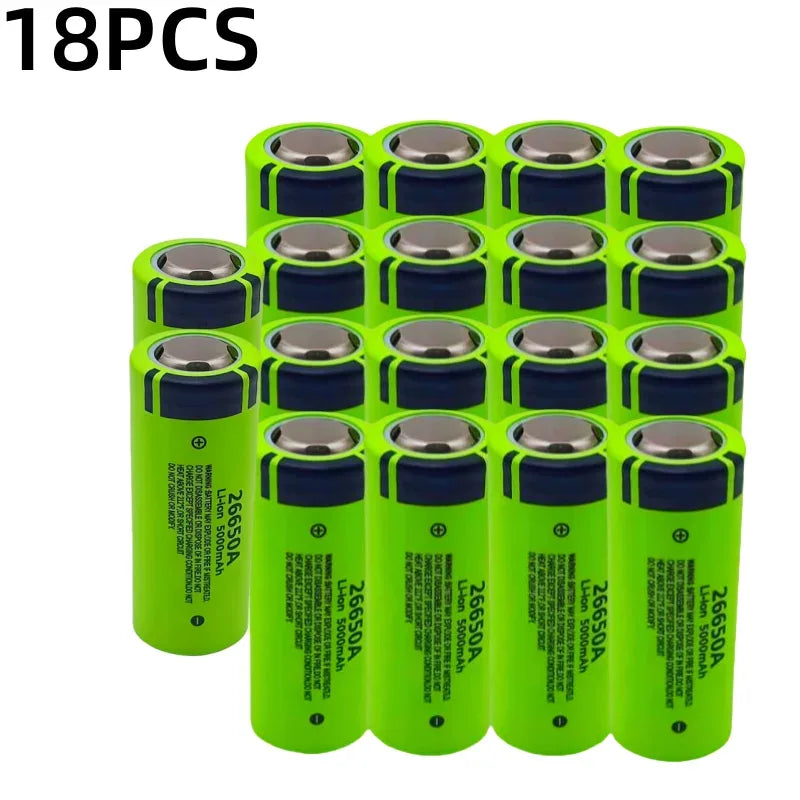 100% brand new,original,high-quality,true capacity 26650A 5000mAh 3.7V lithium-ion rechargeable battery 26650 flashlight