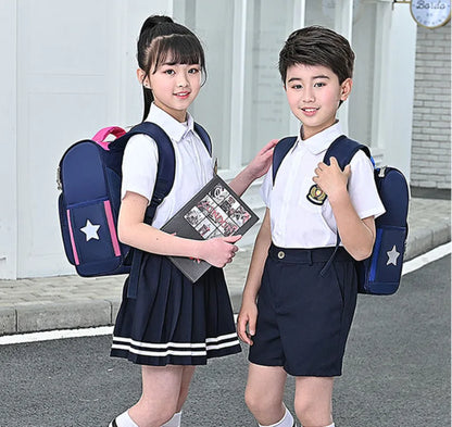 Lightweight Kids Backpack 1 3 6 Grade Spine Protection Reflective Space School Bag for Elementary Students