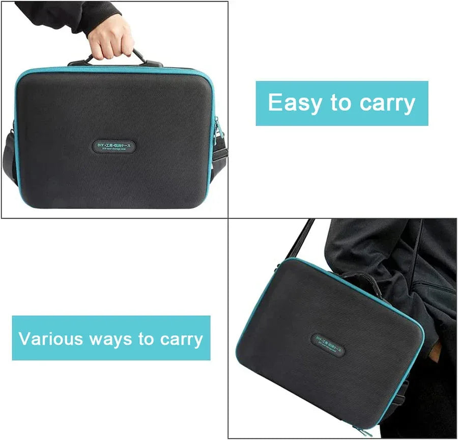 Waitley Portable Tool Battery Storage Case Waterproof accessories box For Makita ect batteries store carry, Can DIY partition