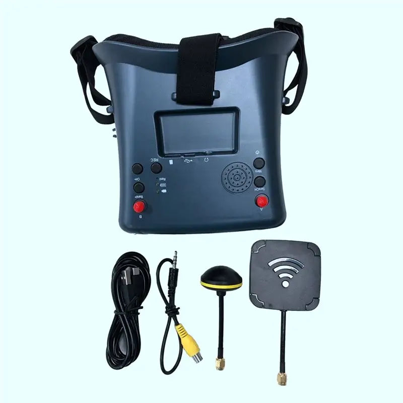 008D FPV Goggle 5.8GHz 40Ch Receiver with DVR 3.7V/2000MAh Battery 4.3 Inch HD LCD 16: 9 for Racing Drone BWhoop Drone-ABWO