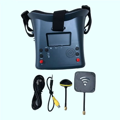 008D FPV Goggle 5.8GHz 40Ch Receiver with DVR 3.7V/2000MAh Battery 4.3 Inch HD LCD 16: 9 for Racing Drone BWhoop Drone-ABWO