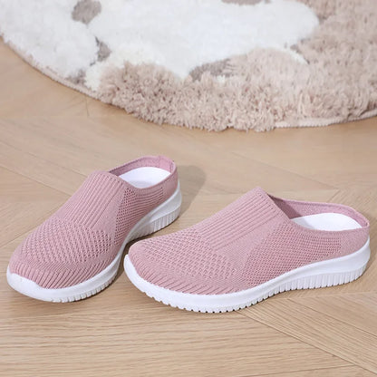 Women's Summer Shoes Plus Size Casual Single Ladies Shoes Soft Sole Cover Half Slippers Sale Shoes with Free Shipping