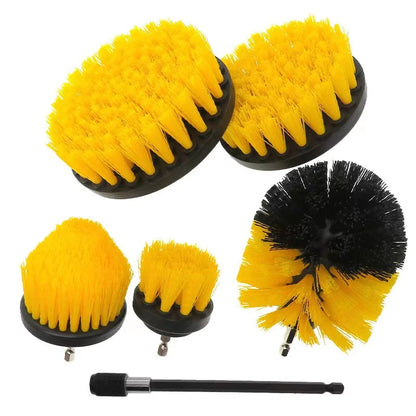 Electric Scrubber Drill Brush Kit Power Drills Scrubber Brush For Carpet Glass Car Tires Nylon Extension Pole Floor, Automotive