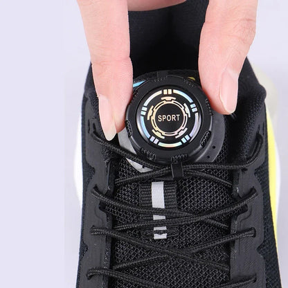easy installation Automatic Shoelaces Without ties Black white Swivel Buckle Laces Thick Rope Sneakers Shoelace Shoe Accessories