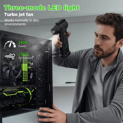 New Powerful Violent Fan 990000RPM Turbo Air Blower 380G Thrust High Speed Brushless Turbo Jet Blower With LED Lighting