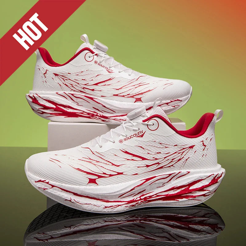 Fluorescence Running Shoes CarbonBoard Marathon Men Sports Casual Tenis Breathable Womens Comfortable Athletic Nonskid Sneakers