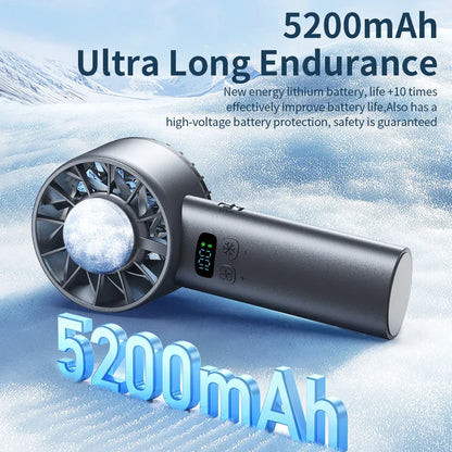 Outdoor high-speed refrigeration handheld fan 100 speed mini fan USB charging portable fan