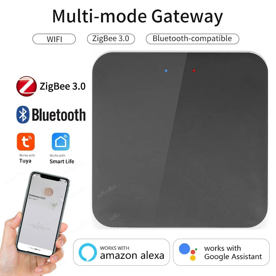 Tuya Multi-mode Gateway Hub Bluetooth Mesh Smart Home Automation ZigBee WiFi Wireless Bridge Works with Alexa Google Smart Life