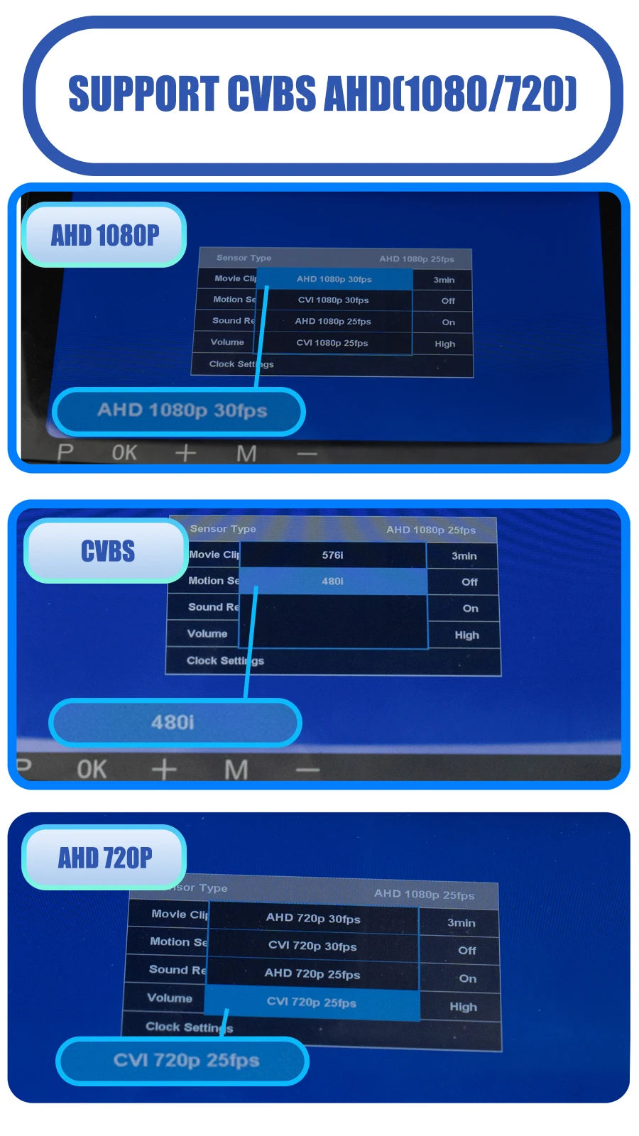 Underwater Fishing Camera Display | 5-Inch 1080P HD Display, AHD/CVBS Dual Signals, Video Recording, 3.5mm Headphone Jack