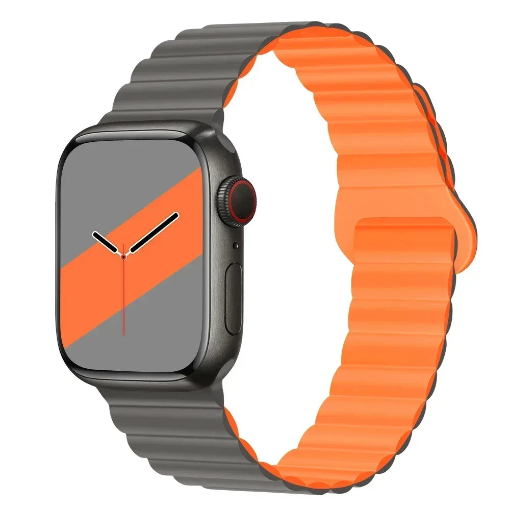 NEW Original Liquid Silicone Magnetic bands for Apple watch band Ultra 2 Series 9 SE iwatch 42mm 44mm 45mm 49mm 38mm 40mm 41mm