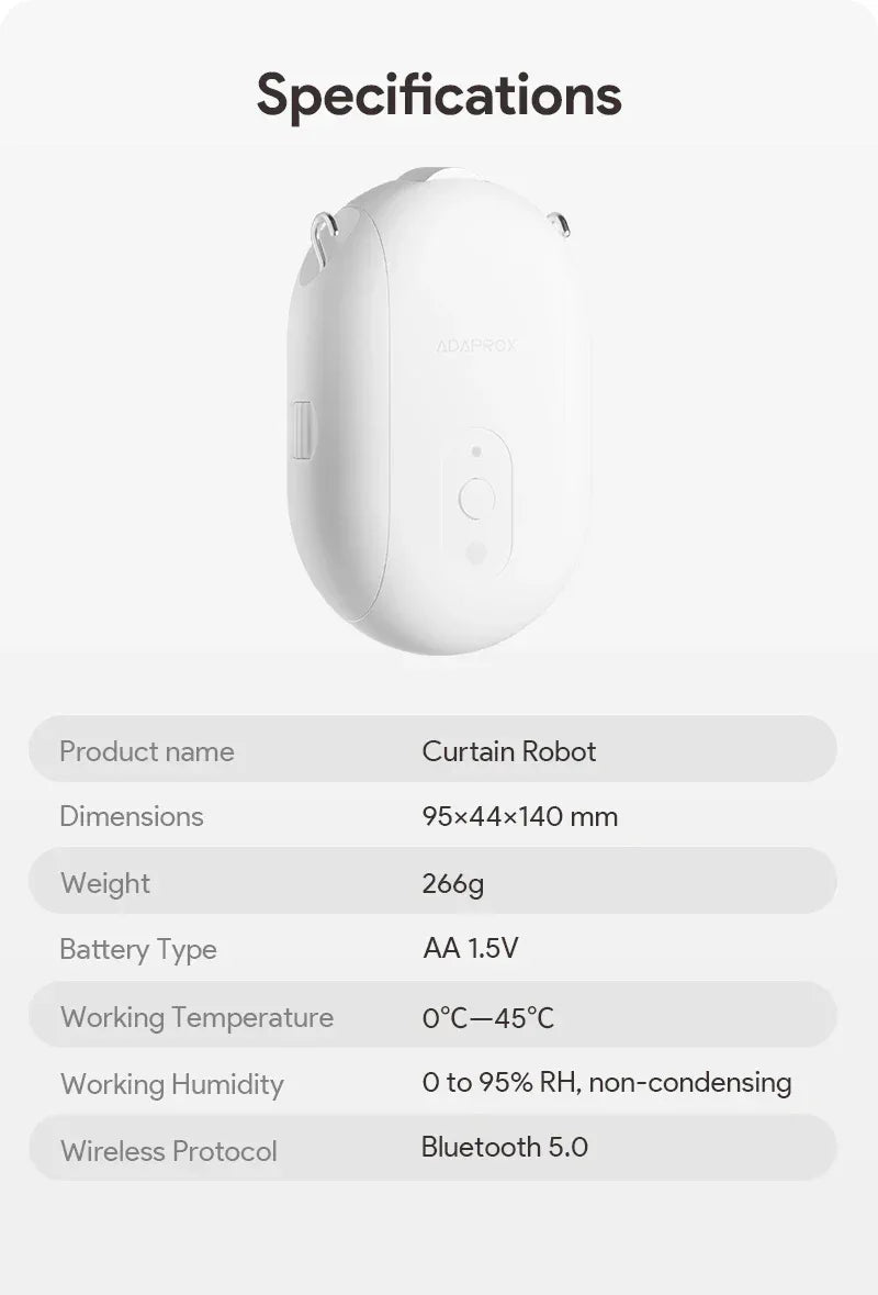 Tuya Zigbee/Bluetooth Track Curtain Robot Tuya Smart Rail Curtain Robot Smart Curtain Pusher Robot Support Siri Alexa Voice