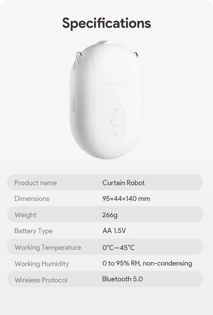 Tuya Zigbee/Bluetooth Track Curtain Robot Tuya Smart Rail Curtain Robot Smart Curtain Pusher Robot Support Siri Alexa Voice