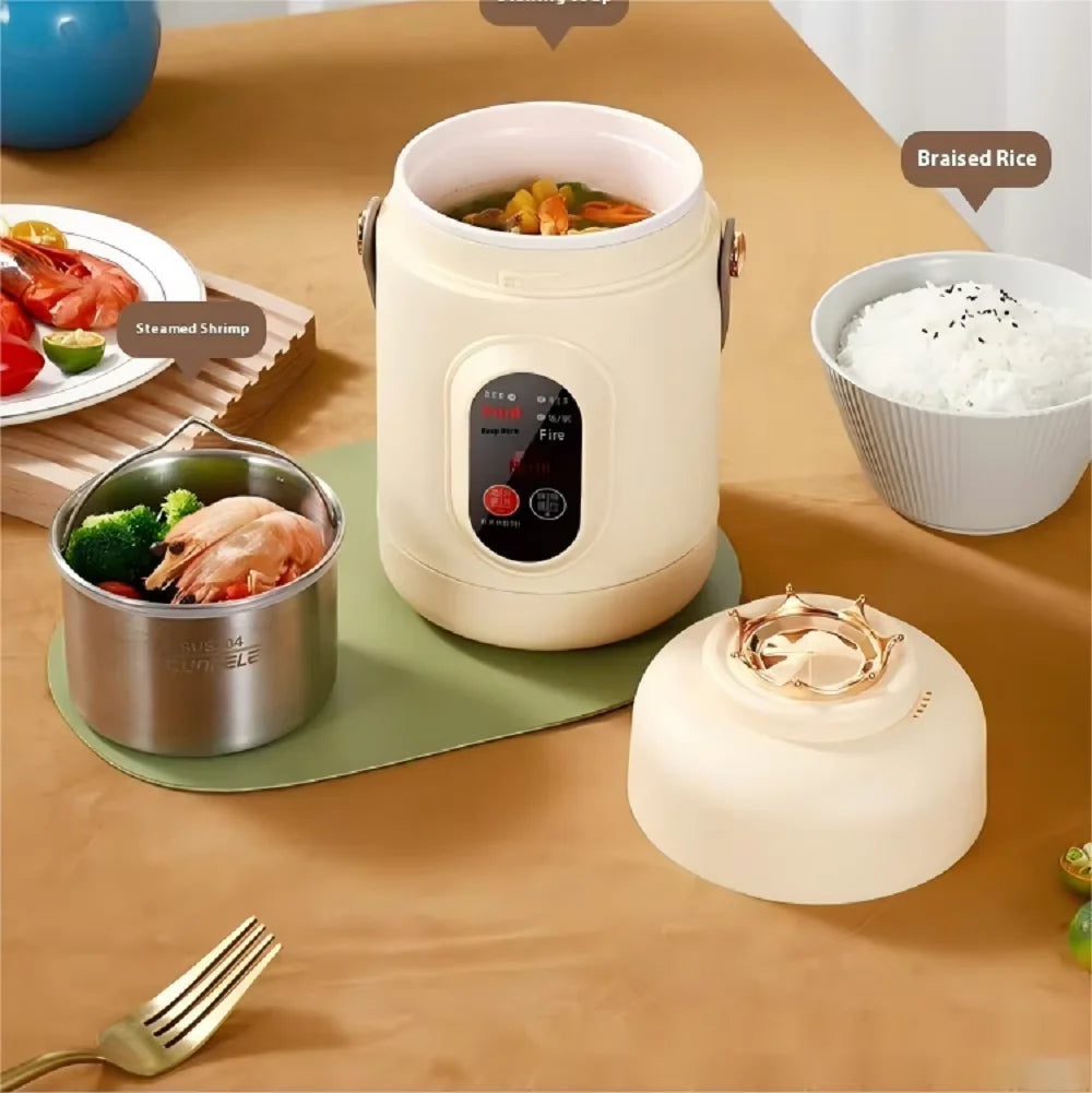 HOMEFISH Multifunctional Rice Cooker Portable Small Travel Electric Kettle Household Hot Pot with 110V US/220V EU Plug