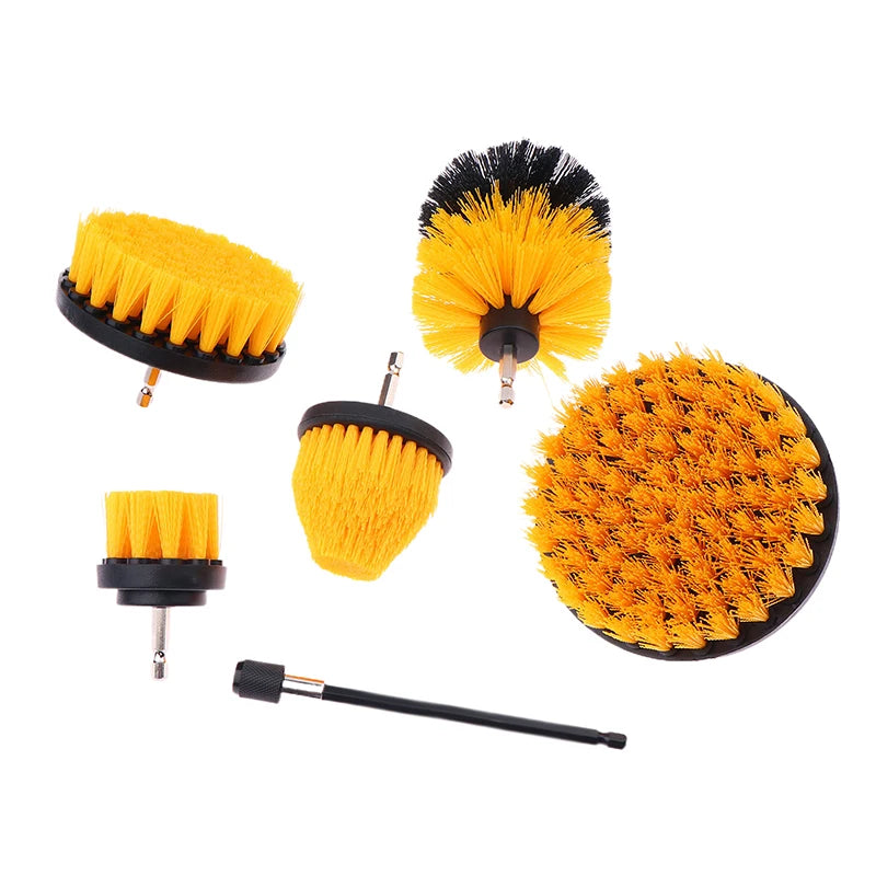 Electric Scrubber Grill Brush Kit 2/3.5/4'' Power Cleaning Brush for Car Bathroom Floor, Tub Shower Grout Nylon Attachments