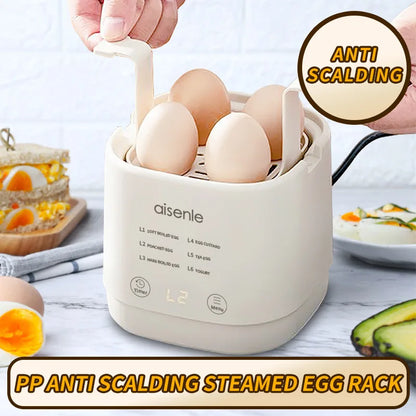 Electric Egg Cooker Multi-Functional Household Egg Cooker High Capacity Soft Medium Hard-Boiled Egg Cooker Egg Custard Steamer