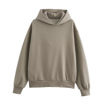 2024 Autumn/Winter new TRAF women's multi-color selection classic simple all-in-one hooded loose long-sleeved hoodie sweatpants