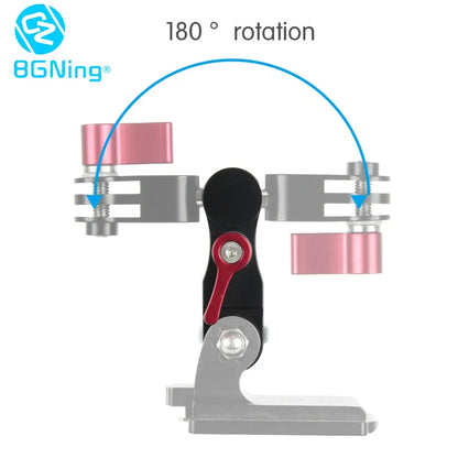 Universal Aluminum Arm Adapter Mount Bracket Connector W/ Knob 1/4'' Inch Screw for GoPro for OSMO Action YI Sports DSLR Cameras