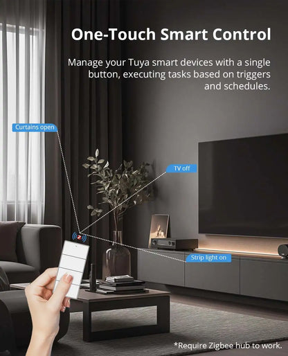 Zemismart Zigbee Wireless Switch,US Standard Scene Controller, Work with Tuya,Home Assistant, Homey, Hubitat,Smartthings