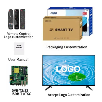 Fire Android Tv Oem Custom Logo Hd Video 4k Ultra Hd Plastic Led Tv  75 Inch Smart Tv