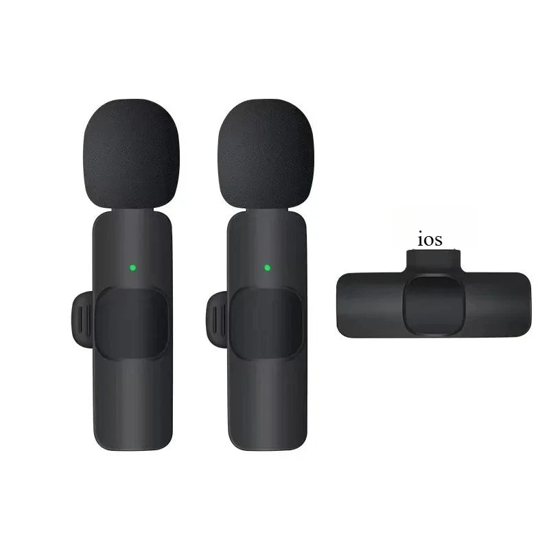 Lavalier Microphone 2.4G Wireless Portable Audio Video Recording Mini Mic for iPhone Android Live Broadcast Gaming Phone Mic