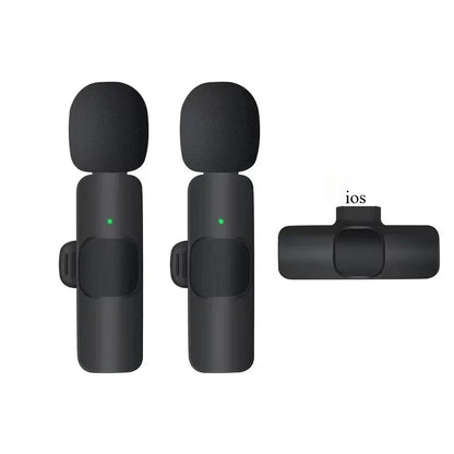 Lavalier Microphone 2.4G Wireless Portable Audio Video Recording Mini Mic for iPhone Android Live Broadcast Gaming Phone Mic