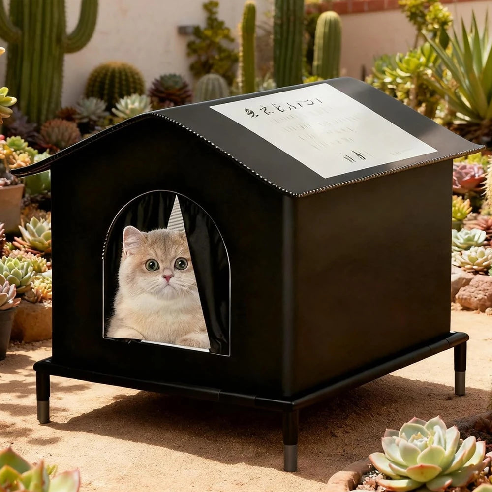 Cat House for Outside or Indoor Coldproof and Insulated Designs for Strays Cats All Season Large Capacity and Warm Waterproof