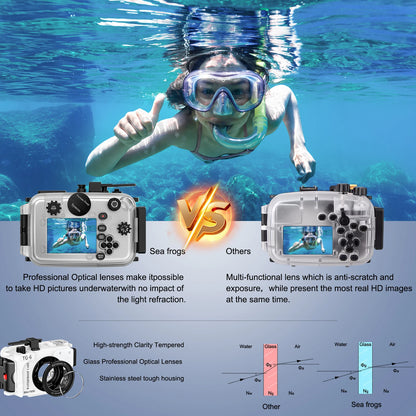 Seafrogs Scuba Diving Camera Case Cover For Olympus TG 7 TG 5 TG 6 Underwater Photography Equipment Waterproof Camera Housing 60