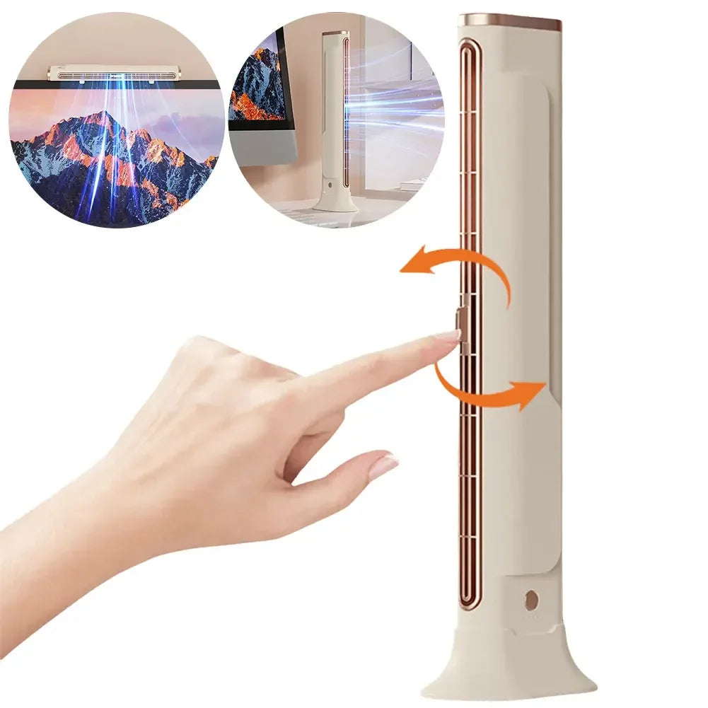 USB DesktopTower Fan Fan Quiet Air Condition Fan Vertical and Horizontal for Bedroom Home Office Room