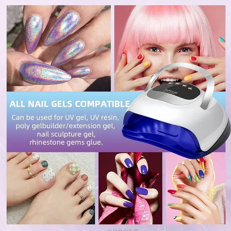 Professional 72 LEDS UV LED Nail Lamp For Fast Gel Nail Polish 320W Nail Dryer With 4 Timer Automatic Sensing For Salon