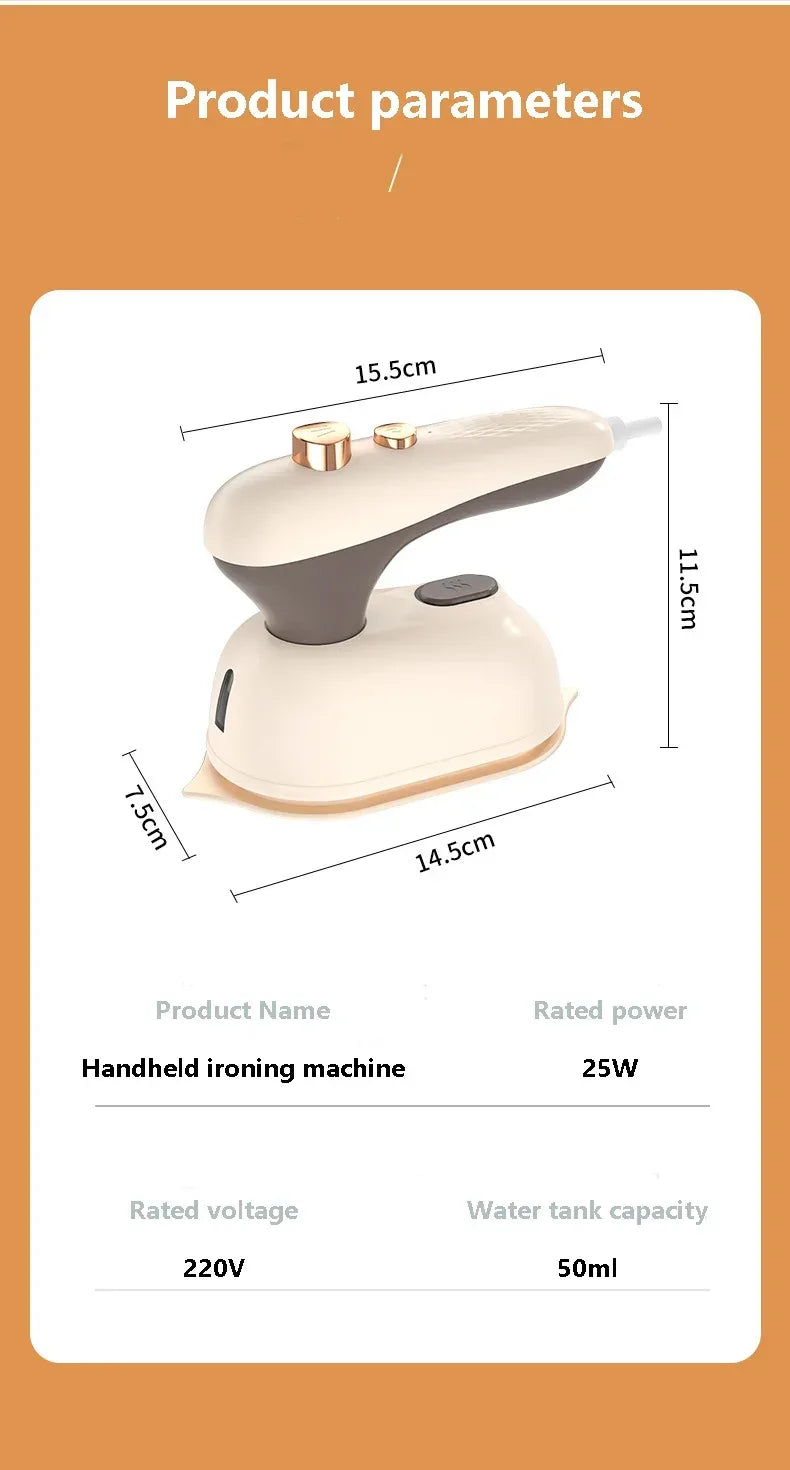 Mini Electric Iron Household Handheld Steam Iron Foldable Wet Dry Ironing Machine Portable Travel Fast Heating Handheld Iron