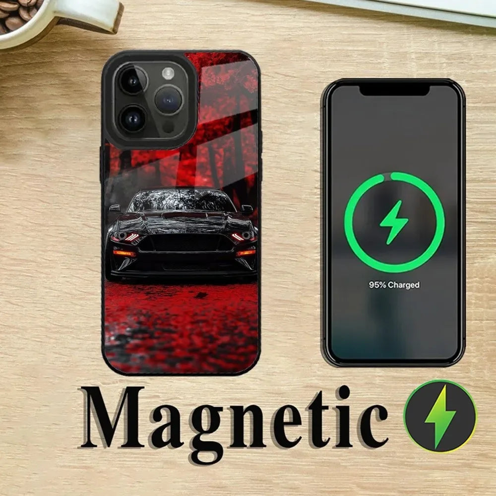 F-Fords Car M-Mustang Phone Case For iPhone 16,15,14,13,12,11,Plus,Pro,Max Mini Magsafe Magnetic Wireless Charging
