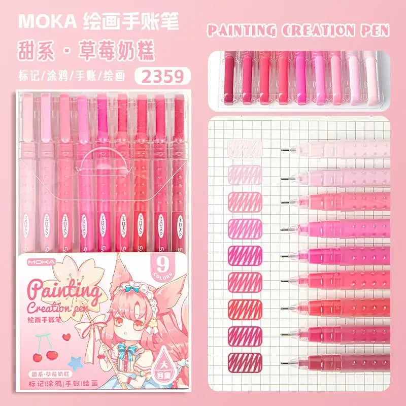150/6 Colors Acrylic Gel Pen Student Diary Scrapbook Painting DIY Gel Pen Set Color Drawing Doodling Art Markers School Supplies