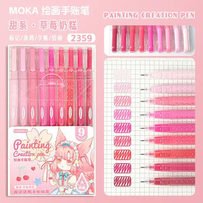 150/6 Colors Acrylic Gel Pen Student Diary Scrapbook Painting DIY Gel Pen Set Color Drawing Doodling Art Markers School Supplies