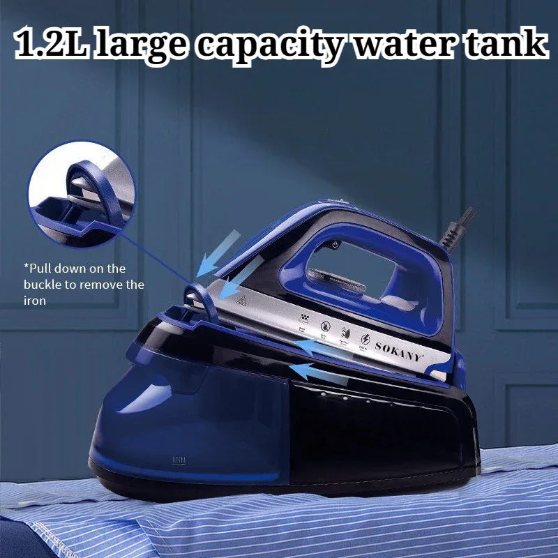 Large Capacity Water Tank Handheld Electric Irons Powerful Steam Faster Ironing Widened Panel Clothes Steam Iron Home Appliances